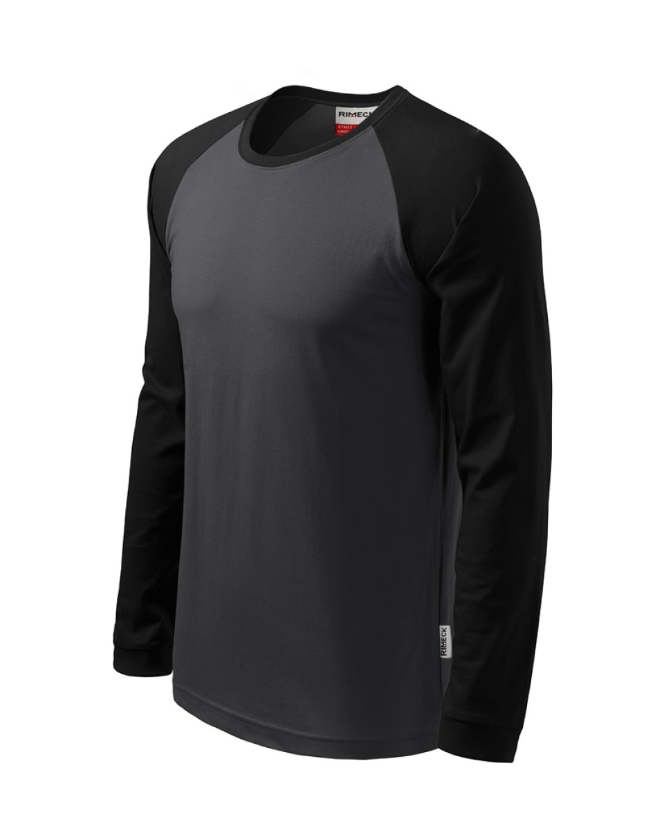 Levně ESHOP - Triko pánské, dl.rukáv, Street 130 - Ebony gray
