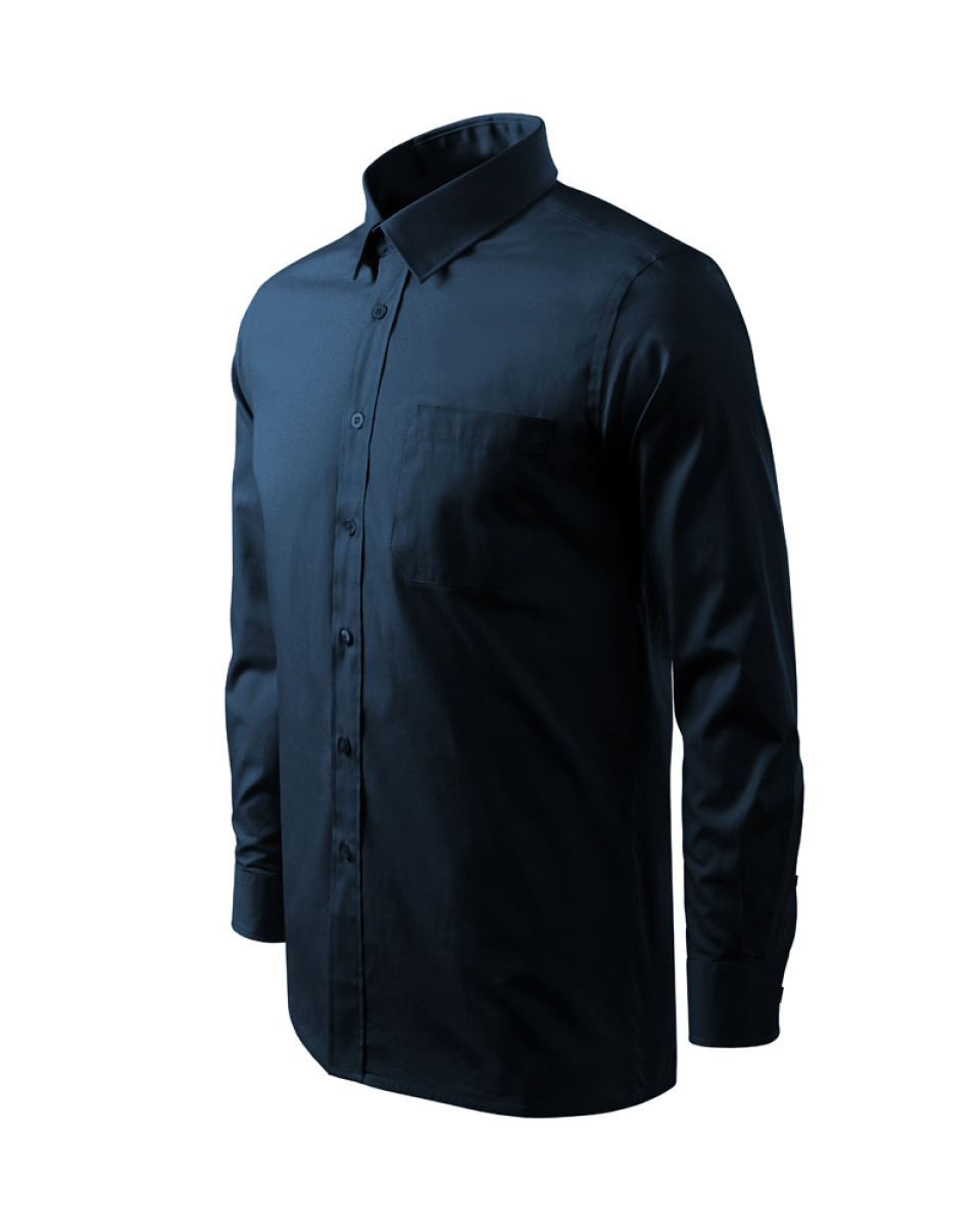 Levně ESHOP - Košile pánská Shirt Long Sleeve 209 - námořní modrá