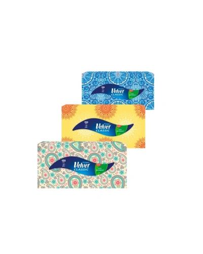 Papírové kapesníky Velvet, 150 ks Papírové kapesníky Velvet, 150 ks