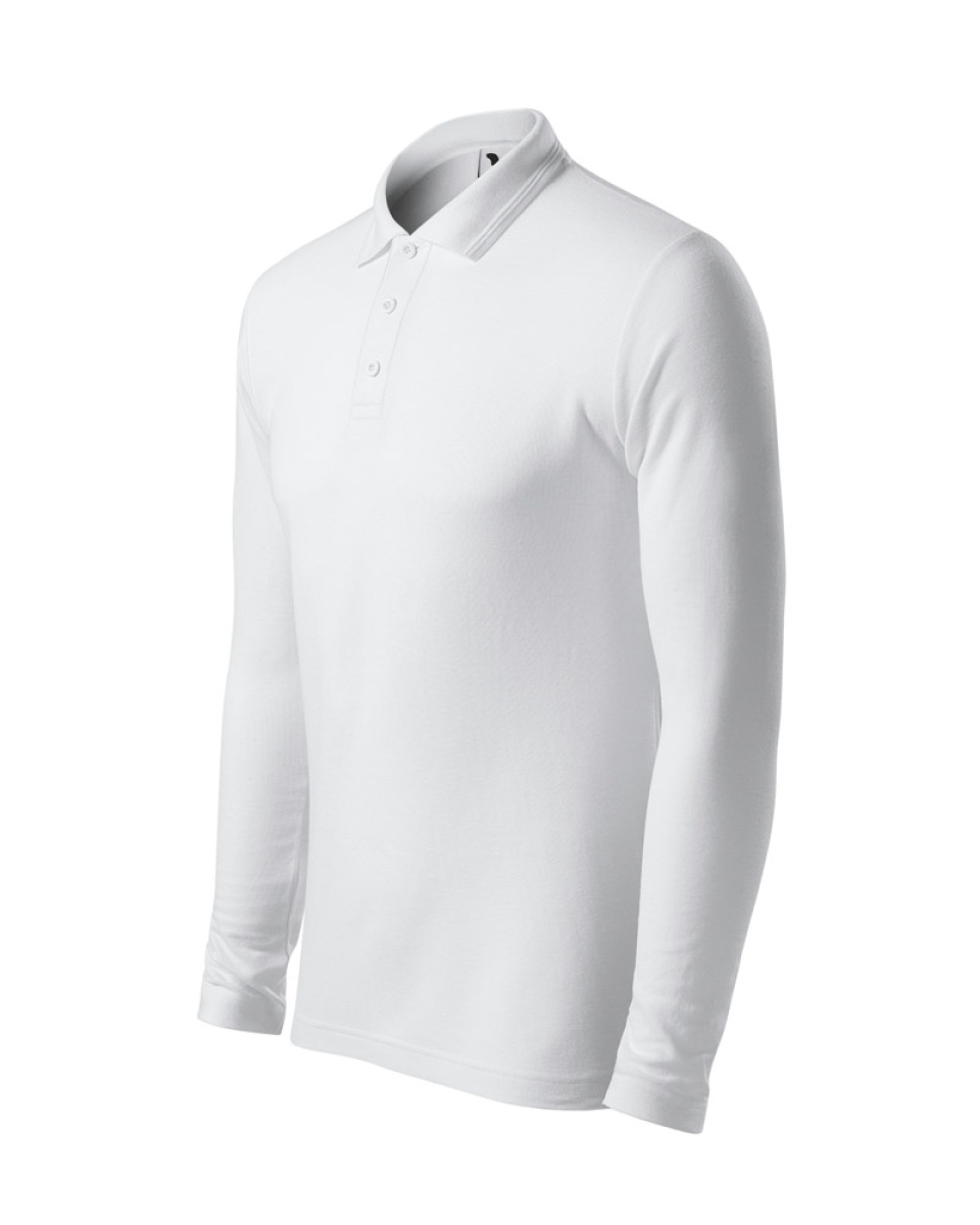 Levně ESHOP - Pánská polokošile PIQUE POLO LS 221 - S-XXL - bílá
