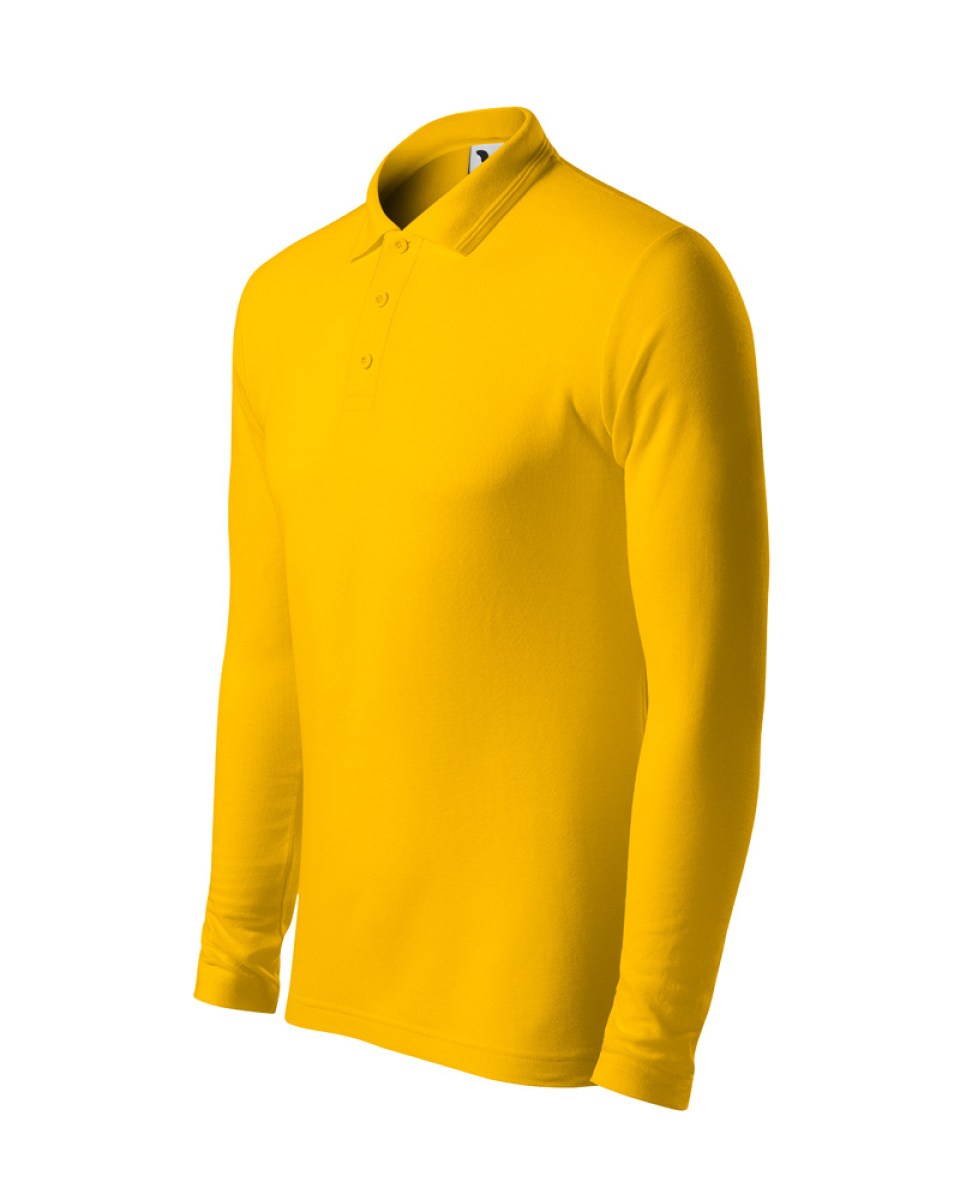 Levně ESHOP - Pánská polokošile PIQUE POLO LS 221 - S-XXL - žlutá