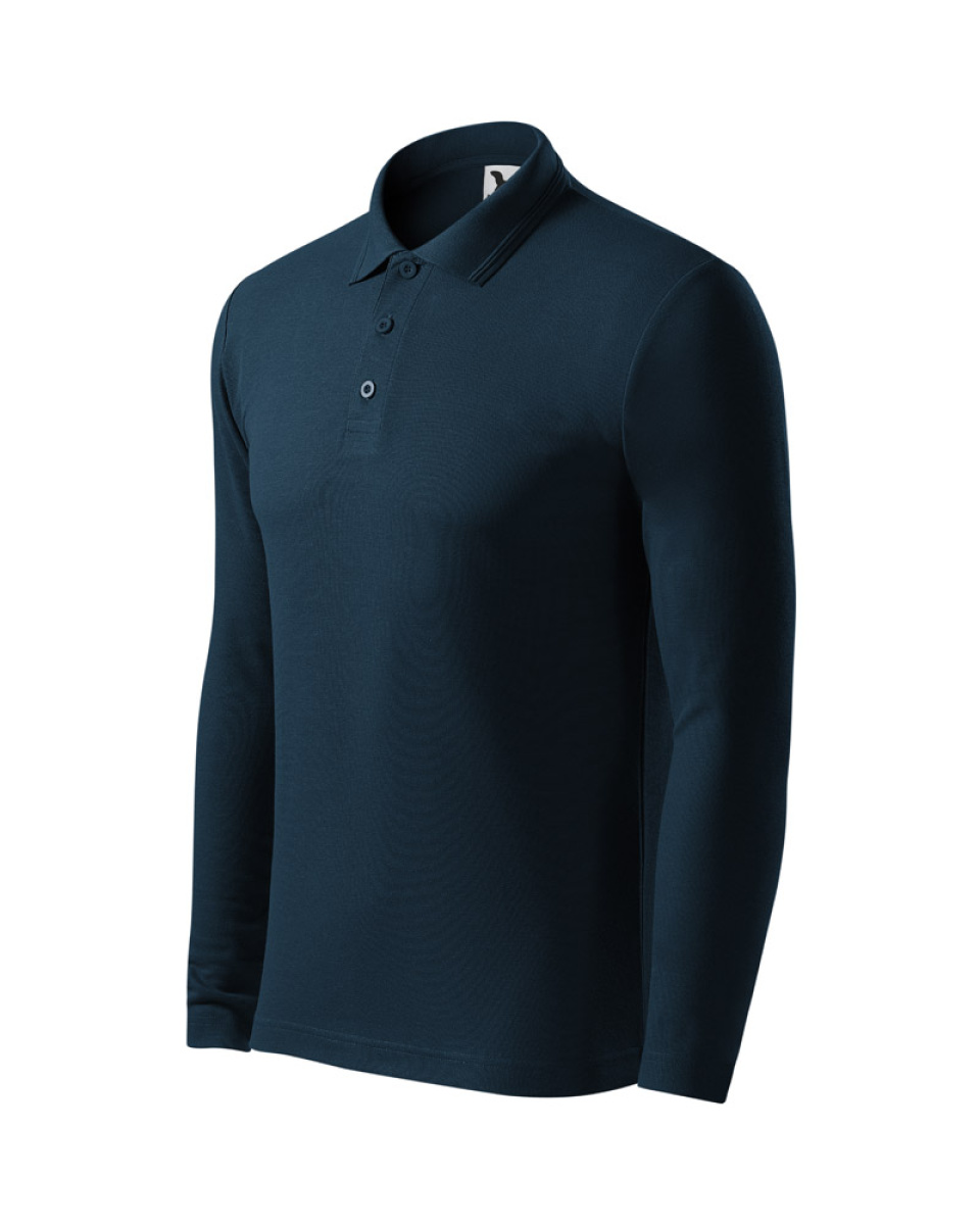 Levně ESHOP - Pánská polokošile PIQUE POLO LS 221 - S-XXL - námořní modrá