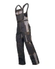 Pracovní montérkové kalhoty s laclem, černo-šedé Pracovní montérkové kalhoty s laclem, černo-šedé