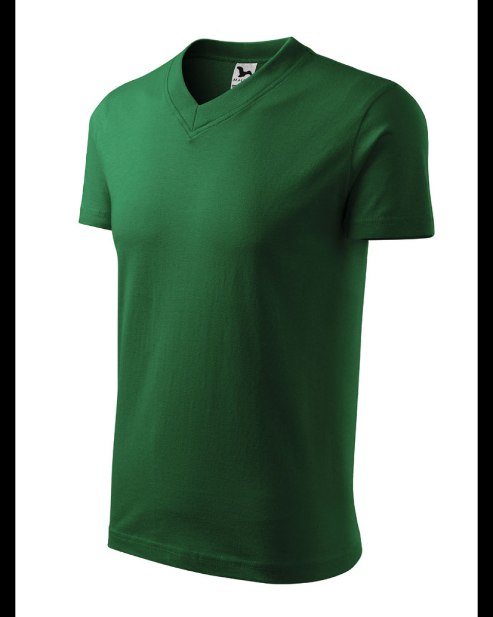 Levně ESHOP - Triko V-neck 102 - lahvově zelená