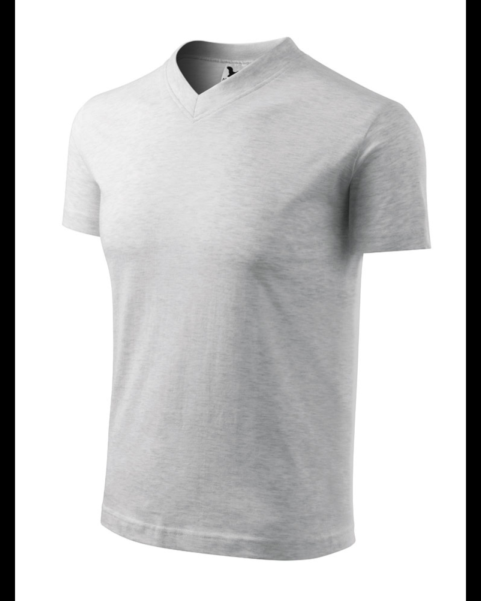 Levně ESHOP - Triko V-neck 102 - světle šedý melír