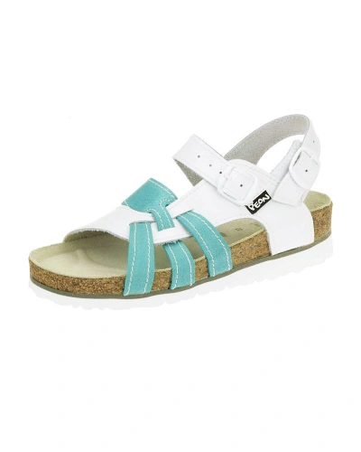 Pracovní ortopedický sandál - tyrkys/bílá Pracovní ortopedický sandál - tyrkys/bílá