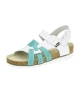 Pracovní ortopedický sandál - tyrkys/bílá Pracovní ortopedický sandál - tyrkys/bílá