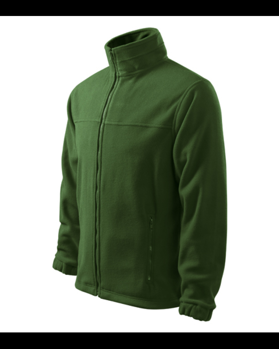 Levně ESHOP - Mikina pánská fleece Jacket 501 - lahvově zelená
