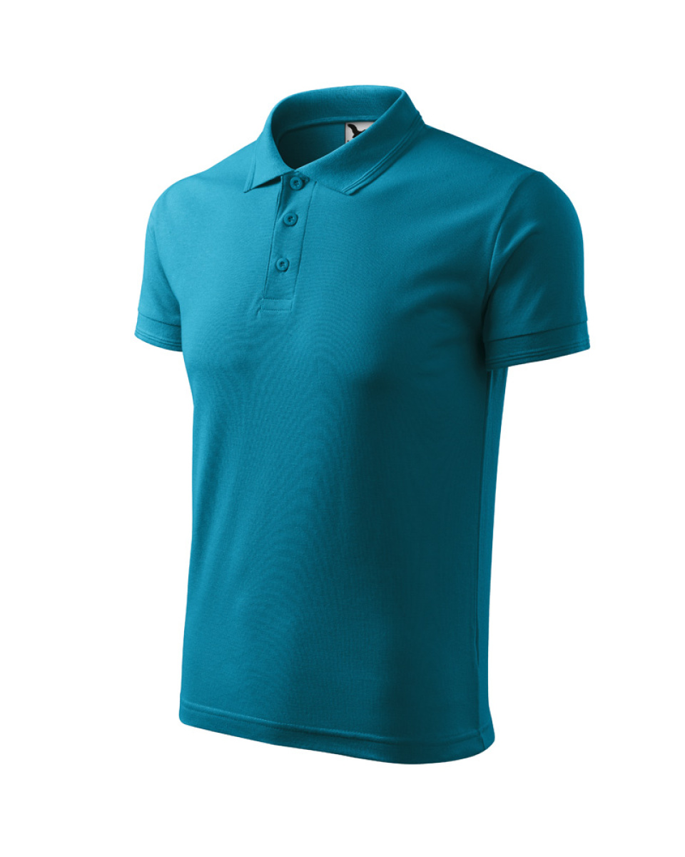 Levně ESHOP - Polokošile Pique Polo 203 - tmavý tyrkys