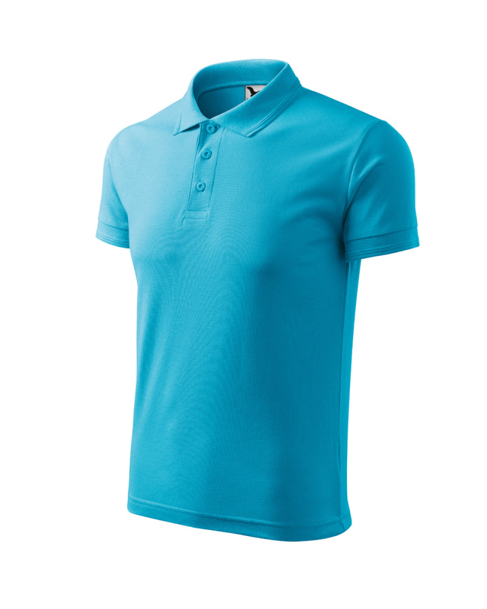 Levně ESHOP - Polokošile Pique Polo 203 - tyrkysová
