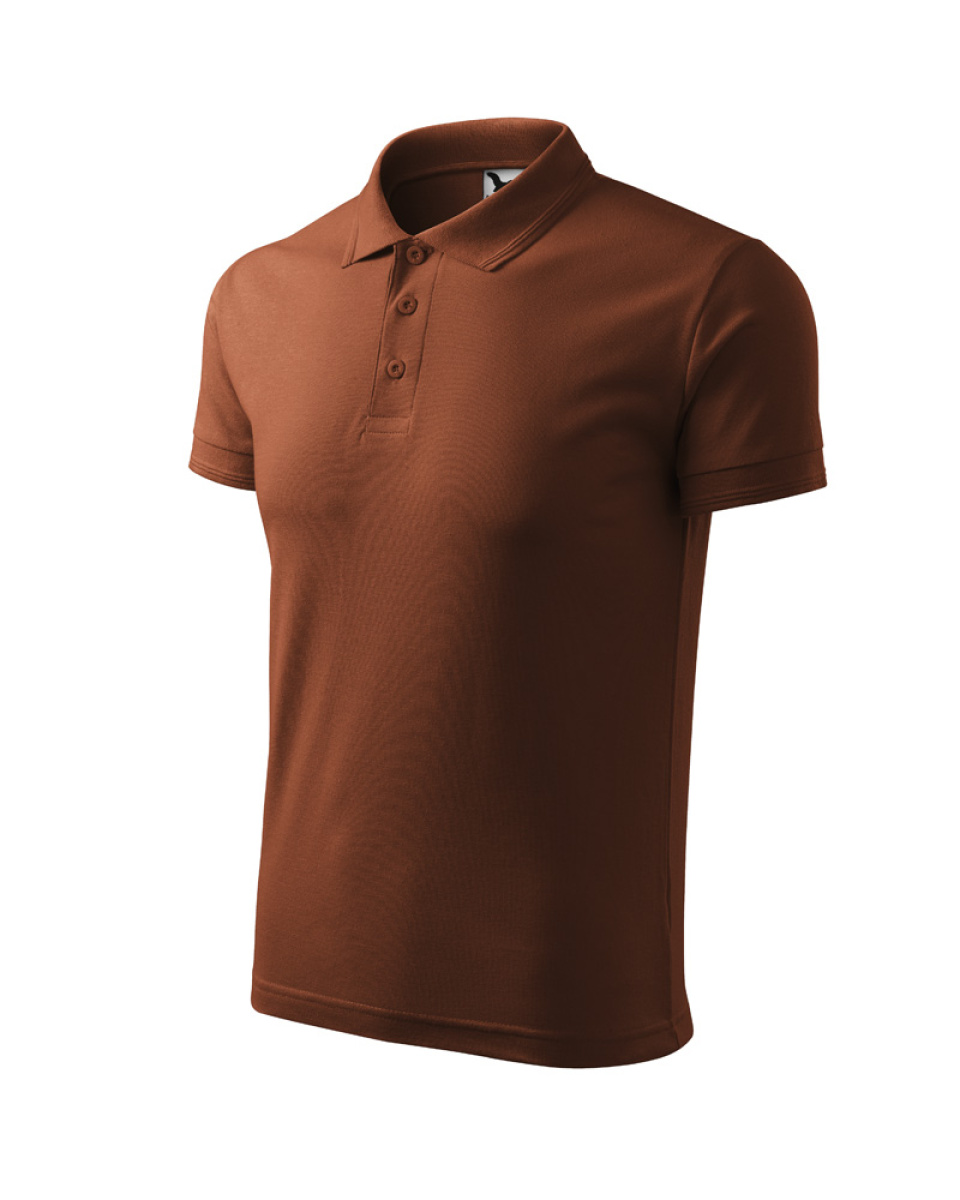 Levně ESHOP - Polokošile Pique Polo 203 - čokoládová