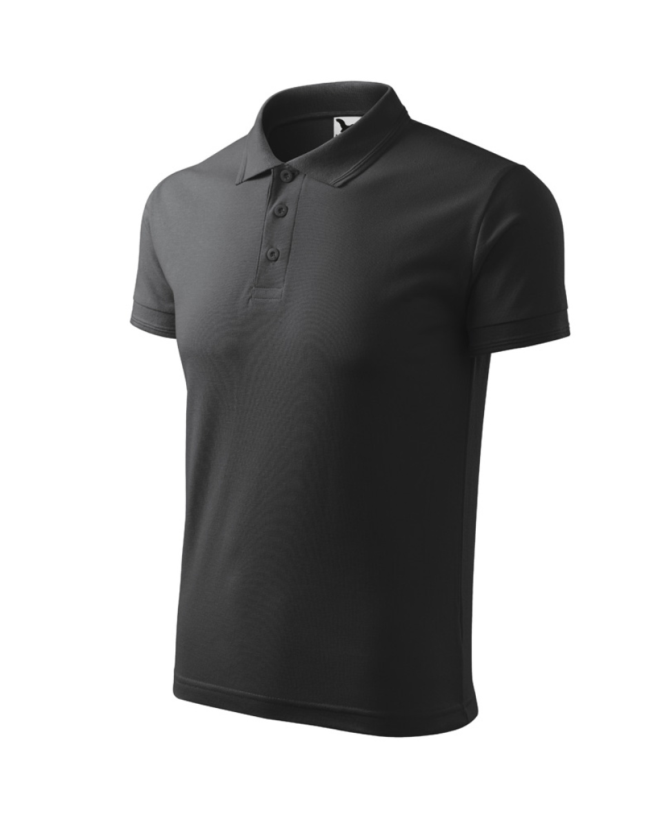 Levně ESHOP - Polokošile Pique Polo 203 - antracitový melír