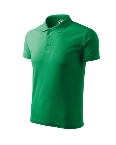 Pánská polokošile PIQUE POLO - středně zelená