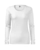 Dámské tričko SLIM, dlouhý rukáv - bílé