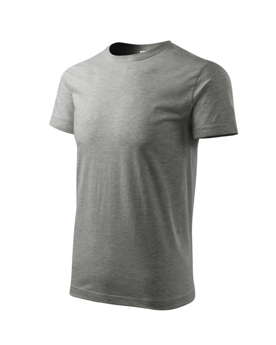 Levně ESHOP - Tričko HEAVY NEW 137 - tmavě šedý melír