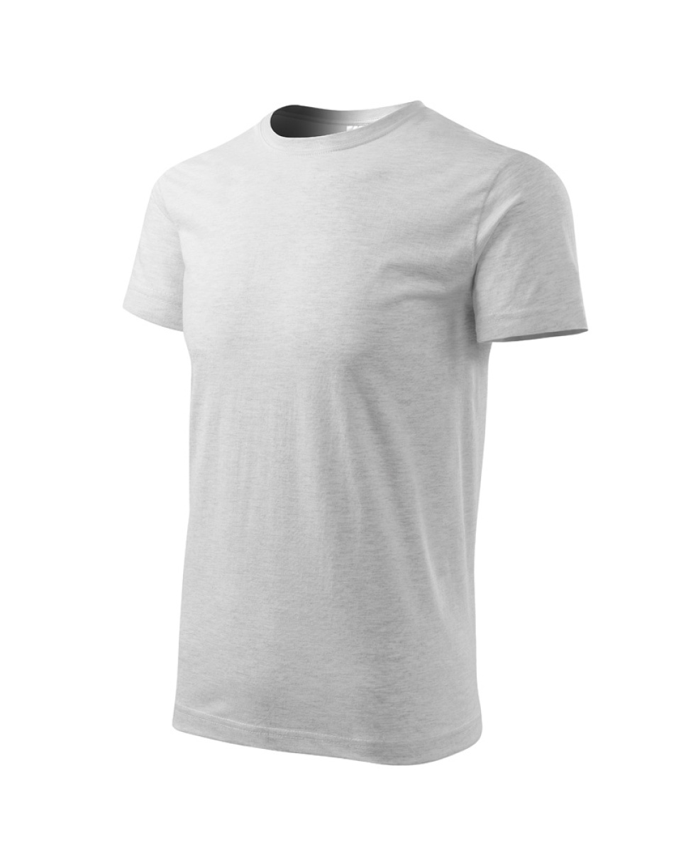 Levně ESHOP - Tričko HEAVY NEW 137 - světle šedý melír