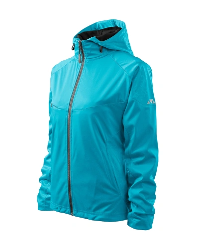 Dámská softshellová bunda COOL - tyrkysová