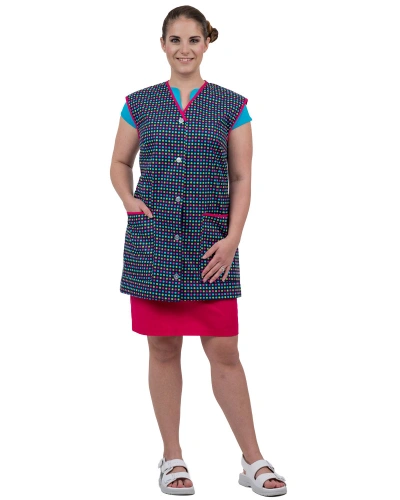 Plášť dám. prac. 3/4 bez rukávů, 0025