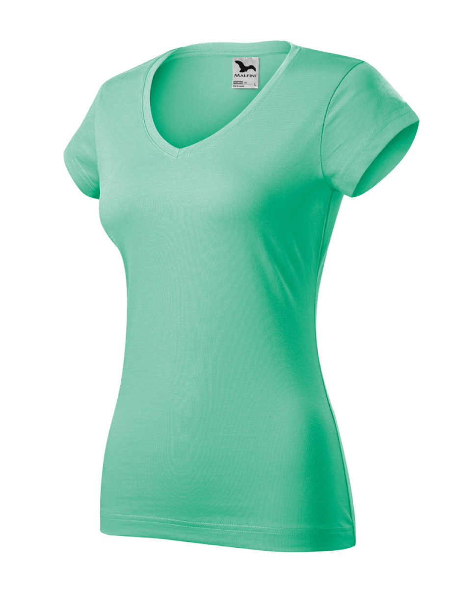 Levně Triko dámské FIT V-NECK 162 - XS-XXL - mátová
