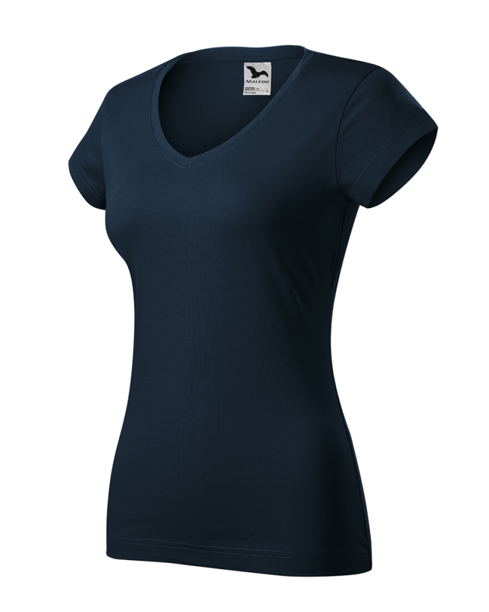 Levně Tričko dámské FIT V-NECK 162 - XS-XXL - námořní modrá