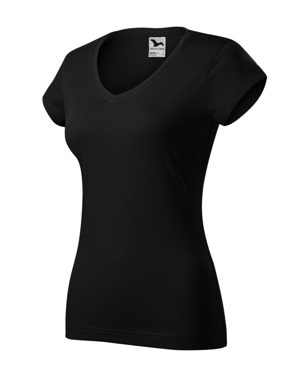 Levně Triko dámské FIT V-NECK 162 - XS-XXL - černá