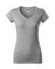 Triko dámské FIT V-NECK 162, tmavě šedý melír