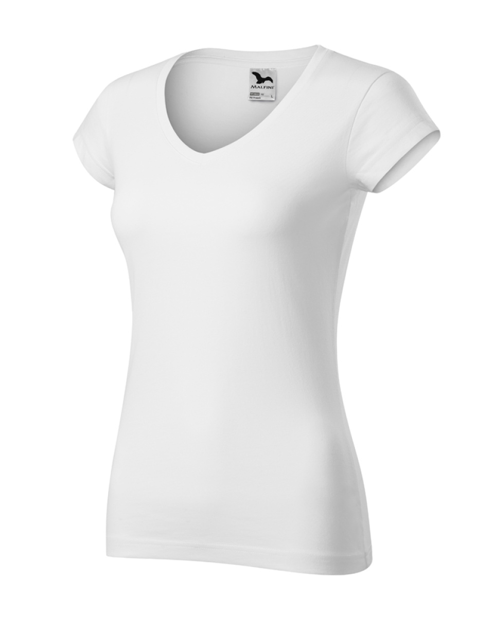 Levně Triko dámské FIT V-NECK 162 - XS-XXL - bílá