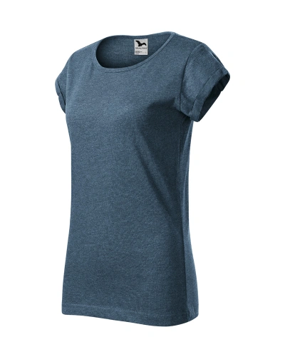 Dámské tričko FUSION - tmavý denim melír