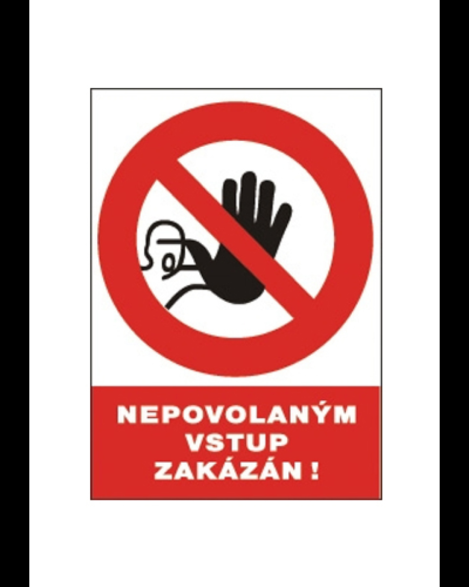 Levně Bezpečnostní tabulka 12115 ruka T.Nepovol.vstup zakáz-bezp.ta