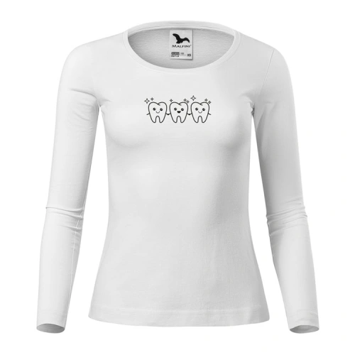 Dámské triko FIT-T LS, potisk zuby Dámské triko FIT-T LS, potisk zuby