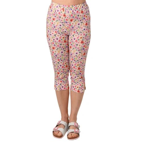 Dámské 3/4 legíny REGÍNA, květy