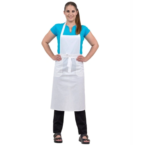 Dámská pracovní zástěra, bílá Dámská pracovní zástěra, bílá