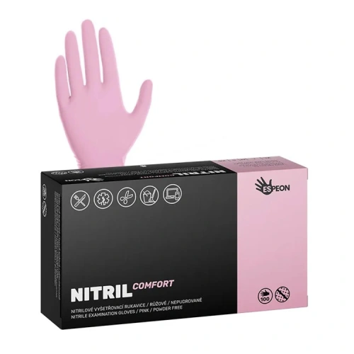 Nitrilové rukavice NITRIL COMFORT, 100 ks, růžové Nitrilové rukavice NITRIL COMFORT, 100 ks, růžové