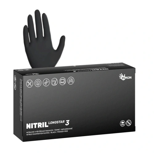 Nitrilové rukavice NITRIL LONGSTAR3, černé Nitrilové rukavice NITRIL LONGSTAR3, černé