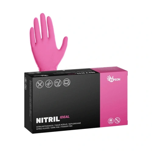 Nitrilové rukavice NITRIL IDEAL, 100 ks, růžové Nitrilové rukavice NITRIL IDEAL, 100 ks, růžové