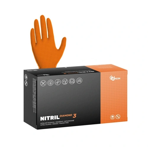 Nitrilové rukavice NITRIL DIAMOND3, 100 ks, oranžové Nitrilové rukavice NITRIL DIAMOND3, 100 ks, oranžové