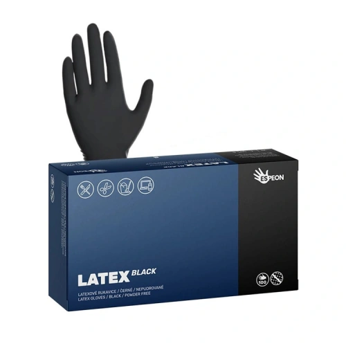 Latexové rukavice LATEX BLACK, 100 ks, černé Latexové rukavice LATEX BLACK, 100 ks, černé