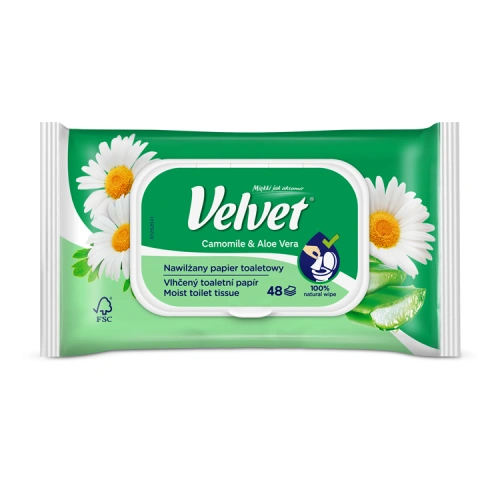 Vlhčený toaletní papír Camomile & Aloe Vera Vlhčený toaletní papír Camomile & Aloe Vera