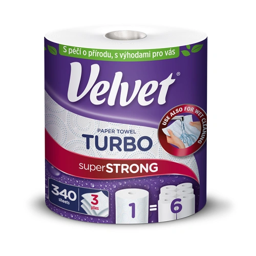 Papírová kuchyňská utěrka TURBO, 340 útržků Papírová kuchyňská utěrka TURBO, 340 útržků