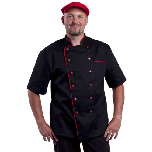 Pánský kuchařský rondon, dvouřadý, černý Pánský kuchařský rondon, dvouřadý, černý