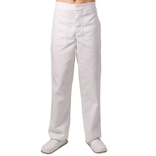 Pánské pracovní zdravotnické kalhoty, bílé Pánské pracovní zdravotnické kalhoty, bílé