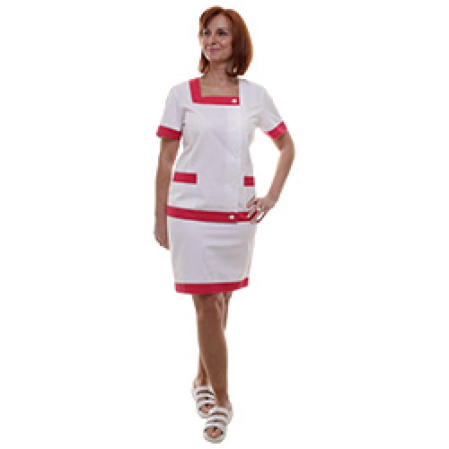 Dámský kostýmek NAĎA- bílo-růžový Dámský kostýmek NAĎA- bílo-růžový