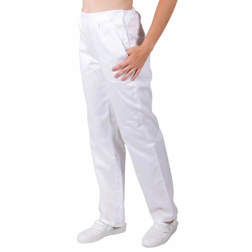 Dámské pracovní zdravotnické kalhoty 0476 - bílé Dámské pracovní zdravotnické kalhoty 0476 - bílé