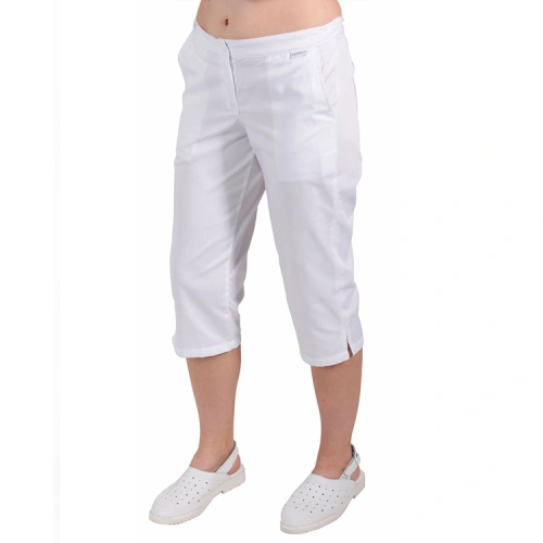 Dámské 3/4 kalhoty LUCIE, do pasu - bílé Dámské 3/4 kalhoty LUCIE, do pasu - bílé