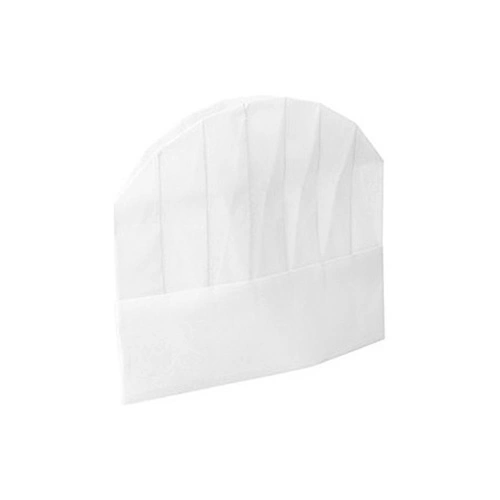 Jednorázová papírová čepice, 24cm, bílá Jednorázová papírová čepice, 24cm, bílá